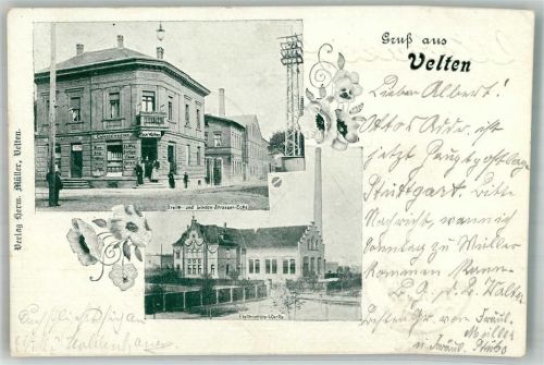 Velten 1899 Breite- und Linden-Strasse Kolonialwaren-Handlung E-Werk