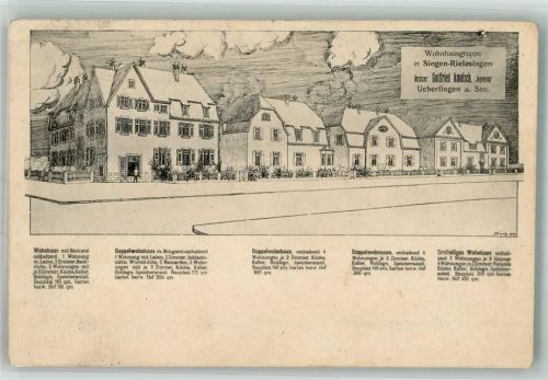 Rielasingen 1911 Wojnhausanlage Singen-Rielasingen sign. Koch Architektenentwurf