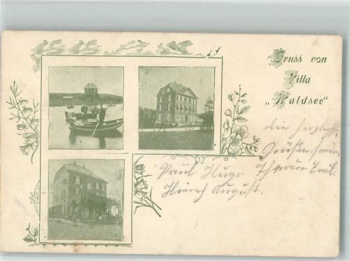 42489 W5603 Aprath 1901 - Villa Waldsee Ruderboote Ort lt. Stempel