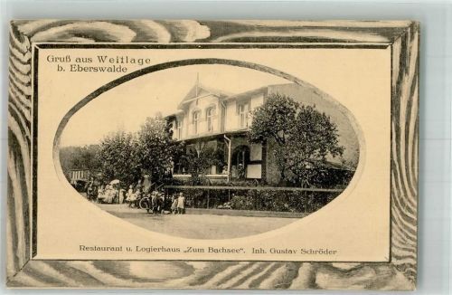 16225 O1300 Eberswalde Passepartout Weitlage Gasthaus Zum Bachsee