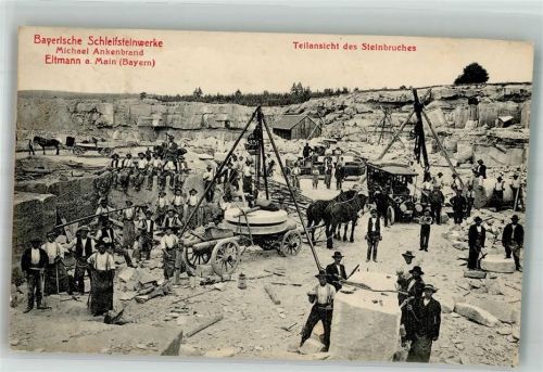 Eltmann 1912 Bayerische Schleifsteinwerke Ankenbrand Steinbruch