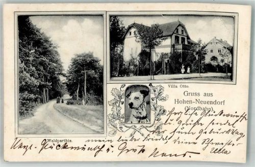 Hohen Neuendorf 1905 Waldallee Villa Otto Dalmatiner