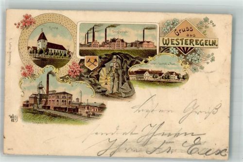 Westeregeln 1899 Bergmann Wappen Douglashall Gasthaus Luther Verlag Ottmar Zieher-München