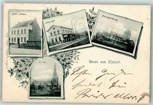 50189 W5013 Elsdorf , Rheinl 1899 - Hotel Velden Bahnhof Reuschenburg
