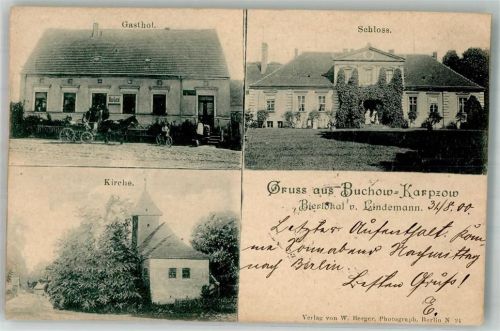 14641 O1551 Buchow-Karpzow 1900 - Kirche Gasthaus Schloss