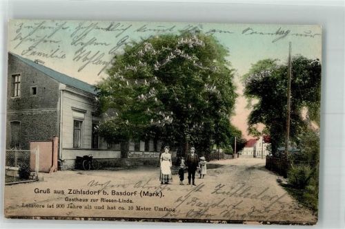 Zühlsdorf Gasthaus zur Riesen-Linde Fahrrad Dorfstraße