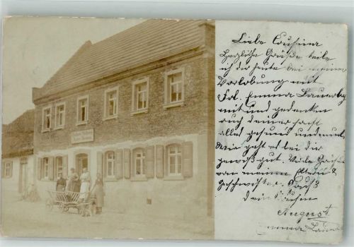 Burgpreppach 1903 Bäckerei-Wohnhaus Ort lt. Stempel