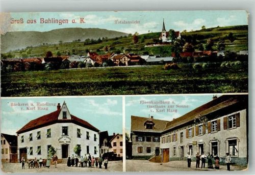 79353 W7836 Bahlingen , Kaiserstuhl - Bäckerei Haag Gasthaus zur Sonne