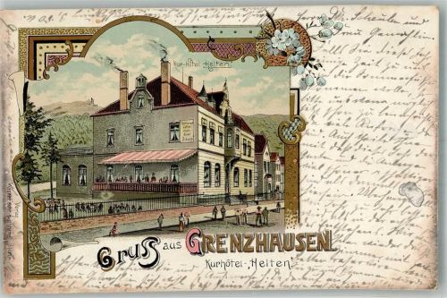 Höhr-Grenzhausen 1902 Grenzhausen Hotel Helten Bahnpoststempel 1275