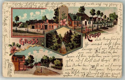 Kropp 1902 Poststrasse Waldweg Gasthaus