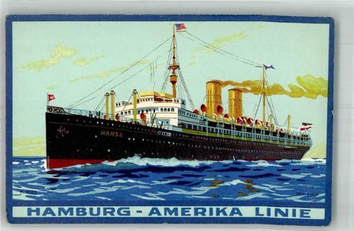 Hamburg-Amerika Linie Prachtkarte