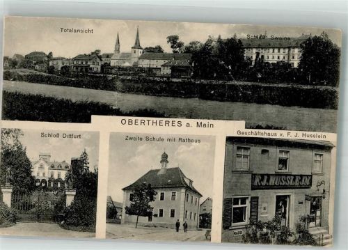 Obertheres 1917 Schloss Dittfurt Zweite Schule Rathaus Geschäftshaus Husslein