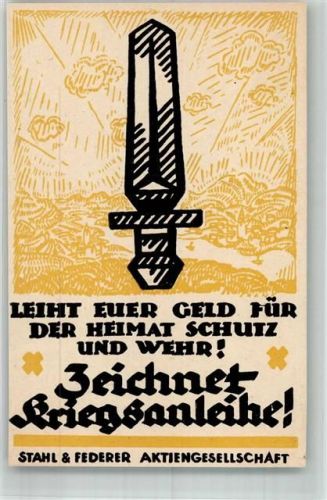 Motivkarte Leiht Euer Geld für der Heimat Schutz und Wehr
