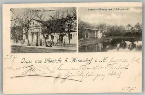Glienicke 1904 Gasthaus Trampel Gasthaus Liebesinsel