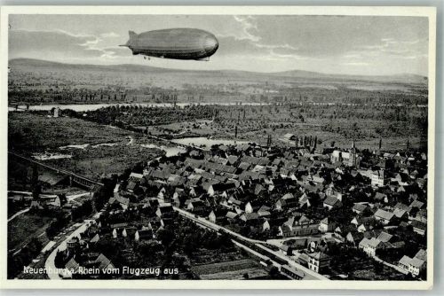 Neuenburg Zeppelinaufnahme Luftschiff Zeppelin über Neuenburg