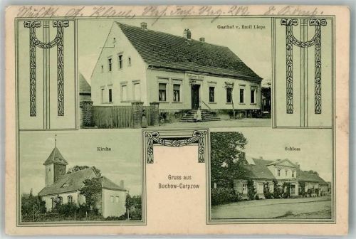 14641 O1551 Buchow-Karpzow 1914 - Gasthaus Liepe Schloss Kirche