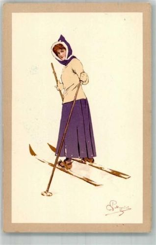 Verlag Vouga & Cie Nr. 60 Frau auf Ski