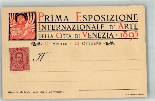 Venezia 1. Prima Esposizione Int. D`Arte Markuslöwen Kunstausstellung 1895 Vorläufer