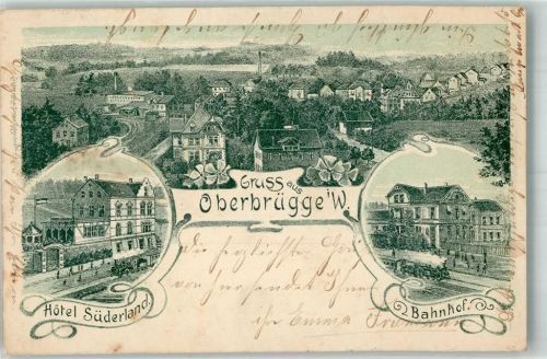 Oberbrügge 1905 Hotel Süderland Bahnhof