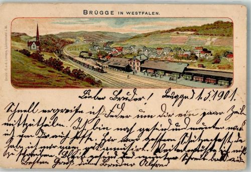 Brügge 1901 Bahnhof