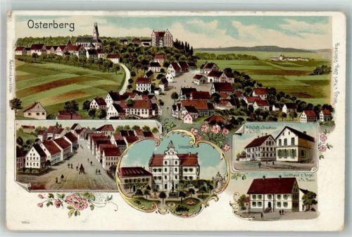 Osterberg 1915 Schlosshof Gasthaus zum Brauhaus Gasthaus zum Engel