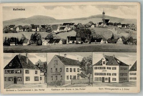 Kellmünz Bäckerei Hertel Gasthaus zur Krone Gemischtwaren Eckel
