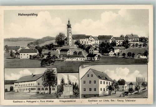 84432 W8251 Hohenpolding - Gasthaus-Metzgerei Winkler Kriegerdenkmal Gasthaus zur Linde