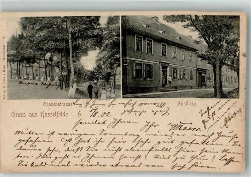 Hasselfelde 1902 Apotheke Grabenstrasse