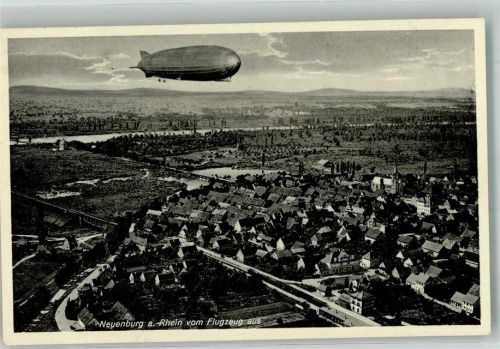 Neuenburg Zeppelinaufnahme Luftschiff Zeppelin über Neuenburg
