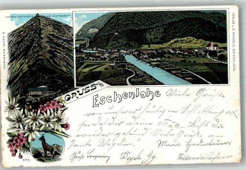 Eschenlohe 1901 Gämse Hütte am Krottenkopf