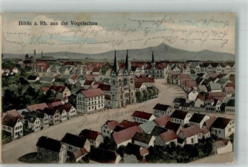 Biblis 1913 Biblis aus der Vogelschau