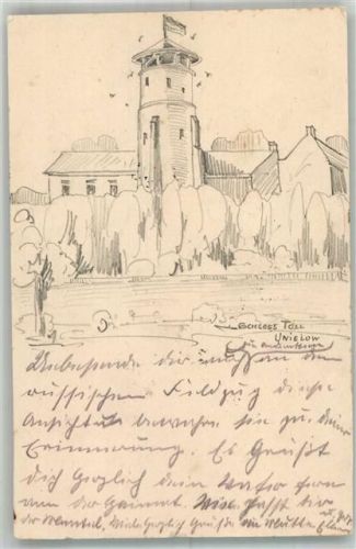 Litzmannstadt 1914 Feldpost WK I 3.Komp.Landst.Batl.Jauer Schloss Toll Unielow