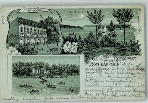 Strausberg 1907 Vorstadt Gasthaus Rothkäpchen Bötzsee