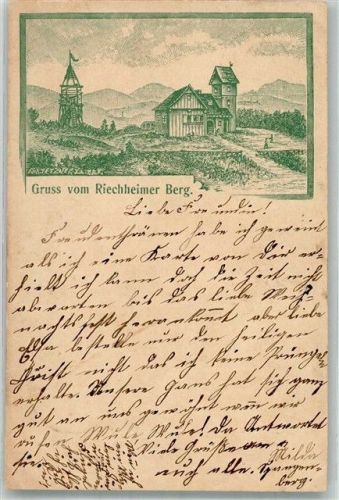 Kranichfeld 1901 Vorläufer Lithographie Riechheimer Berg