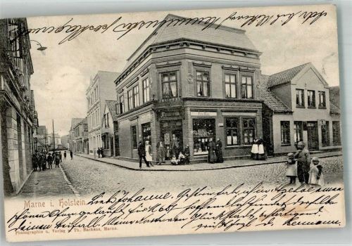 Marne 1904 Dorfstrasse Ladengeschäft Fritz Hinz