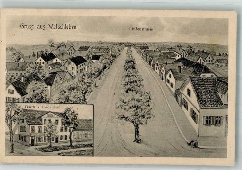 99189 O5101 Walschleben - Lindenstrasse Gasthaus zum Lindenhof Zeichnung