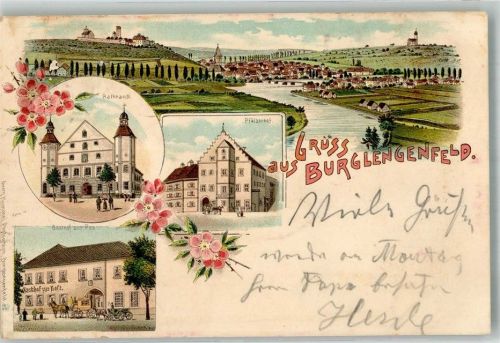 Burglengenfeld 1900 Gasthaus zur Post Rathaus Pfälzer Hof