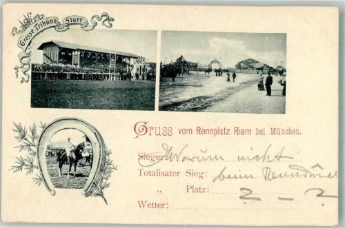 Riem Rennplatz Tribühne Hufeisen + Adelskorrespondenz