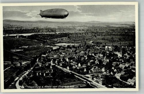 Neuenburg Zeppelinaufnahme Luftschiff Zeppelin über Neuenburg