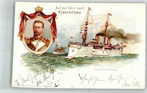 1898 Flaggschiff Deutschland + Adelskorrespondenz