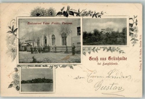 15537 O1252 Grünheide , Mark 1899 - Gasthaus Vater Fielitz Peetzsee