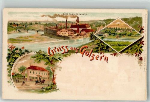 Golzern Golzernmühlenwerke Kolonie Kamerun Gasthaus zum goldenen Anker