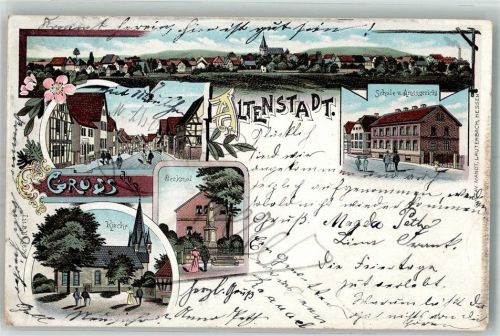 Altenstadt 1899 Kirche Denkmal Dorfstrasse Schule Amtsgericht