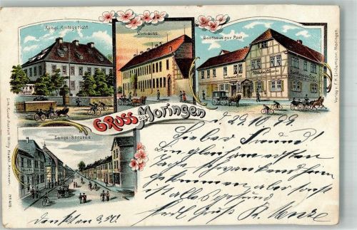Moringen 1899 Langestrasse Kgl. Amtsgericht Gasthaus zur Post