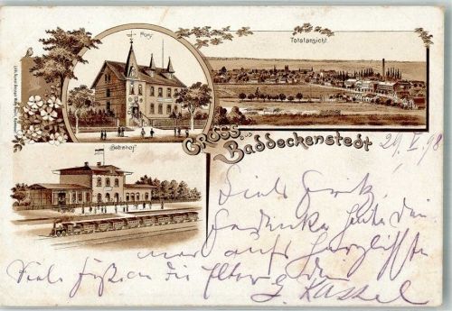 Baddeckenstedt 1898 Post Bahnhof Bahnpost