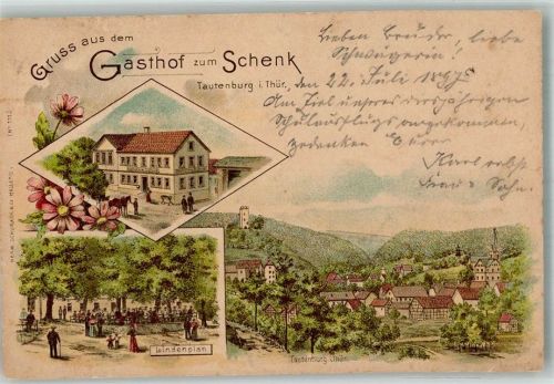 Tautenburg 1897 Gasthaus zum Schenk Lindenplan