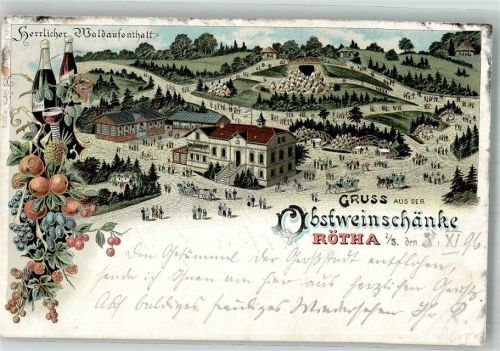 Rötha 1896 Obstweinschänke Rötha