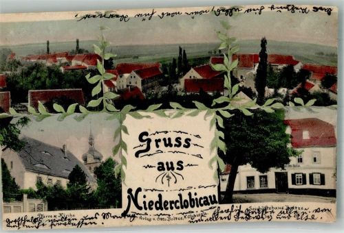 Klobikau 1915 Niederclobicau Pfarrhaus Kirche Geschäft Batzen