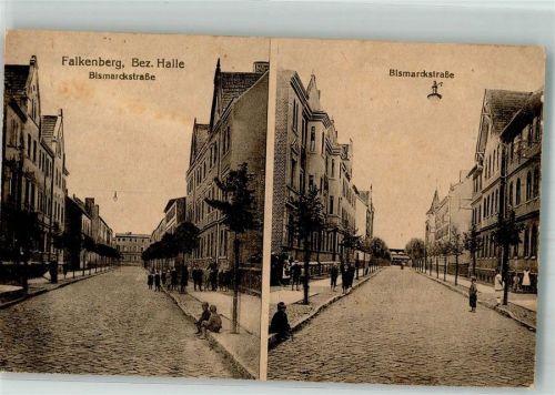 04895 O7900 Falkenberg , Elster 1918 - Bismarkstrasse
