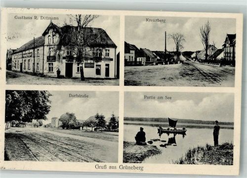 Grüneberg Gasthaus Dittmann Dorfstrasse Am See Kreuzberg Bahnpost Zug 210